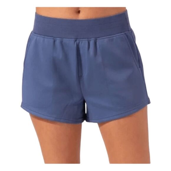 Threads 4 Thought Ellory Track Shorts Blue Tricot Knit Athletic Pull-On M - Picture 1 of 11